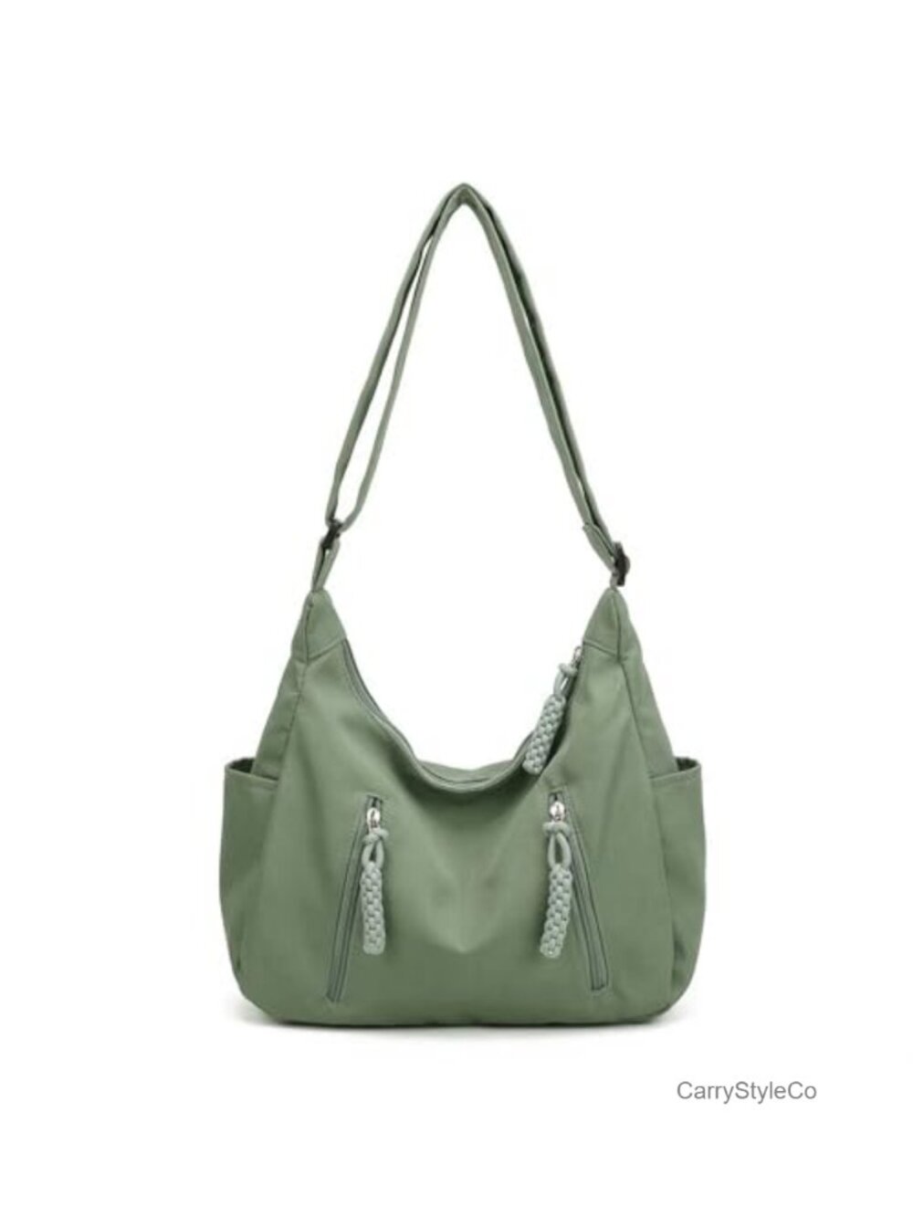 Nylon Crossbody Bag for Women Slouchy Crescent Tote Lightweight Shoulder Hobo
